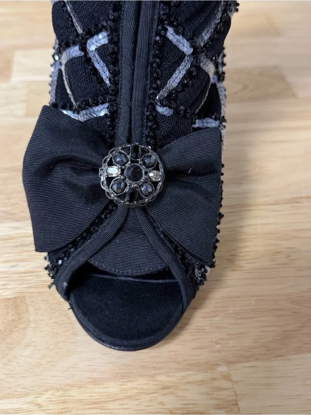 RARE CHANEL SAMPLE High Heels Side Zip Black Sz 38